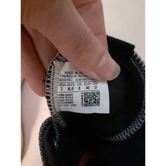 Converse All Star Run Star Black Platform Mid Top Sneakers Men 7 Ladies 8.5 - Picture 7 of 8